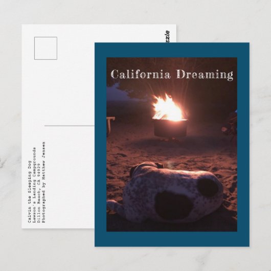 De slaaphond kalven briefkaart (Voorkant / Achterkant)