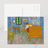 De slaapkamer (1889) van Vincent Van Gogh Classic  Briefkaart (Voorkant / Achterkant)
