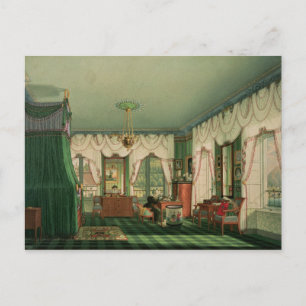 De slaapkamer van Elizabeth van Beieren Briefkaart