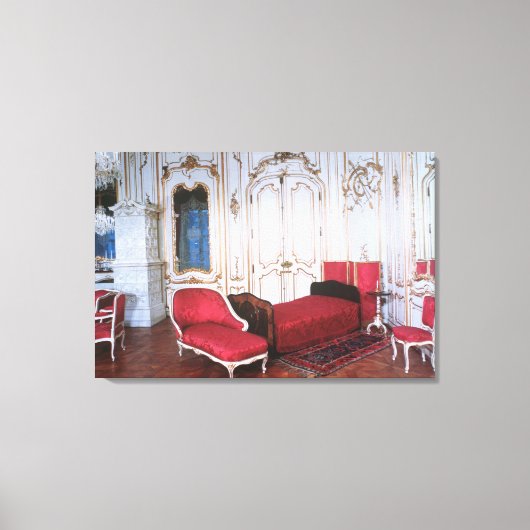 De slaapkamer van Elizabeth van Beieren Canvas Afdruk (Voorkant)