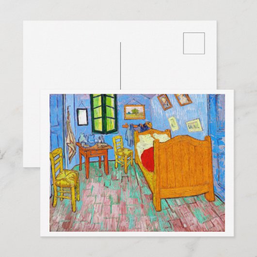 De slaapkamer, Van Gogh Briefkaart (Voorkant / Achterkant)