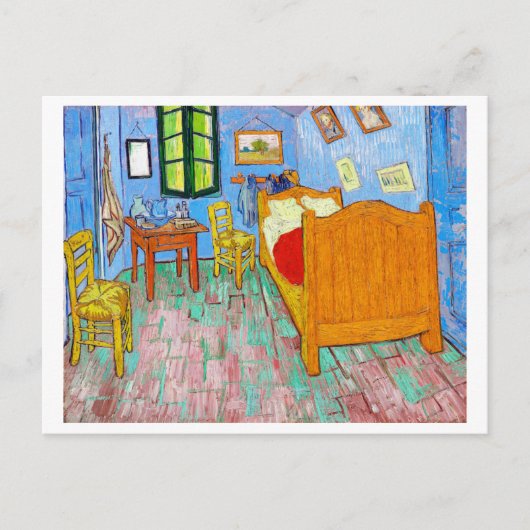 De slaapkamer, Van Gogh Briefkaart (Voorkant)
