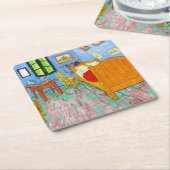 De slaapkamer, Van Gogh Kartonnen Onderzetters (Schuin)