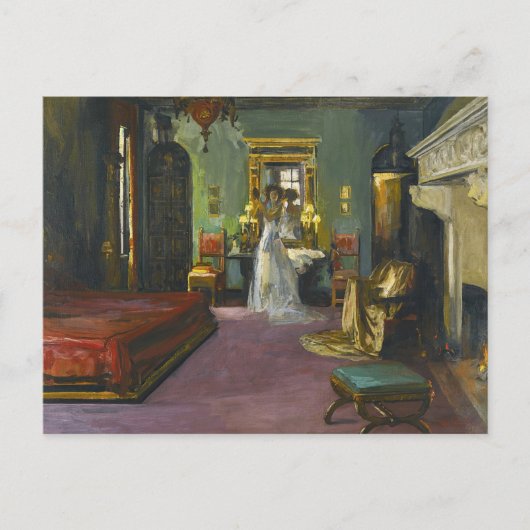 De slaapkamer van mevrouw Rosen | Sir John Lavery Briefkaart (Voorkant)