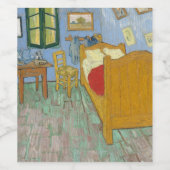 De slaapkamer van Van Gogh Wijn Etiket (Enkel label)