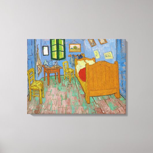 De slaapkamer van Vincent Van Gogh Canvas Afdruk (Voorkant)
