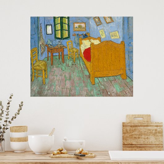 De slaapkamer - Vincent van Gogh (1889) Poster (Keuken)