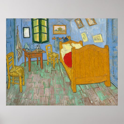 De slaapkamer - Vincent van Gogh (1889) Poster (Voorkant)
