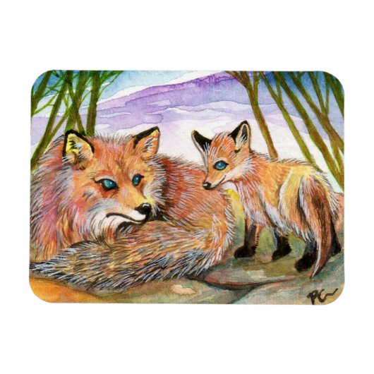 De slaaptijd van Little Fox Magneet (Horizontaal)