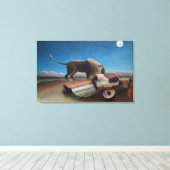 De slaapzigeuner Henri Rousseau | | Canvas Afdruk (Insitu (Houten vloer))