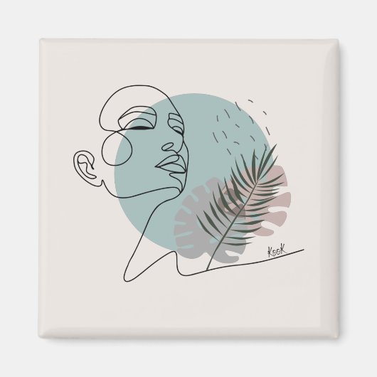 De slaapzuchtige droom van de minimalistische kuns magneet (Voorkant)