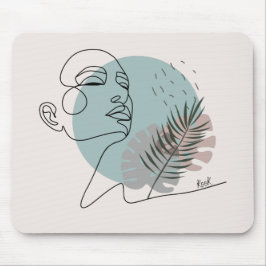 De slaapzuchtige droom van de minimalistische kuns muismat