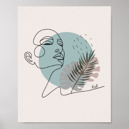 De slaapzuchtige droom van de minimalistische kuns poster