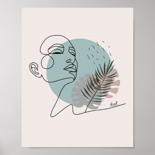 De slaapzuchtige droom van de minimalistische kuns poster (Voorkant)