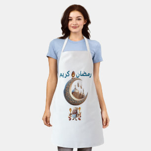 De slab heeft een "Ramadan Kareem" en een halve ma Schort