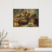 De slag bij de Amazones Poster (Keuken)