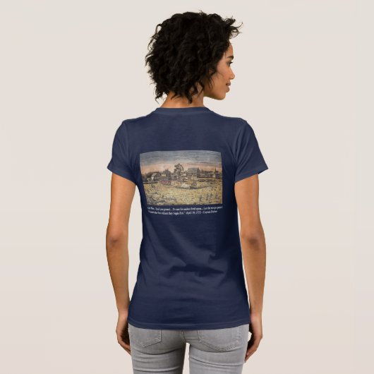 De Slag bij Lexington Vrouwen T-shirt (Achterkant volledig)