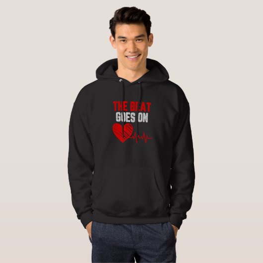 De slag gaat door op het bewustzijn van hartziekte hoodie (Voorkant volledig)