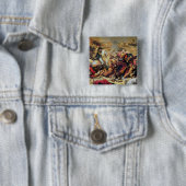 De slag om Aboukir, 25 juli 1799 Vierkante Button 5,1 Cm (In situ)