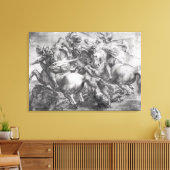 De slag om Anghiari na Leonardo da Vinci Canvas Afdruk (Insitu (Woonkamer))