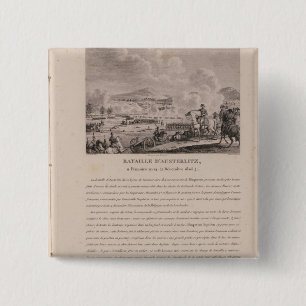 De slag om Austerlitz, 2 december 1805 Vierkante Button 5,1 Cm