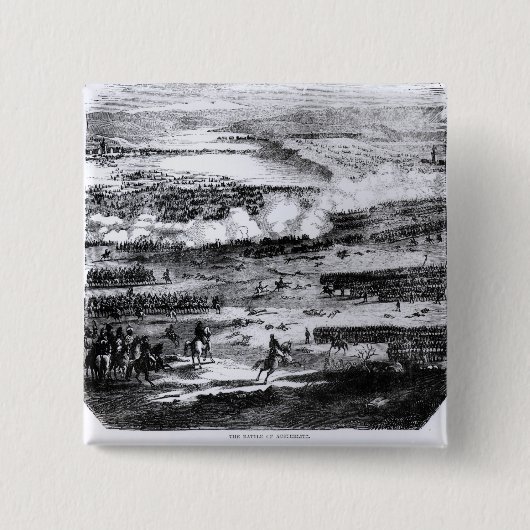 De slag om Austerlitz, 2 december 1805 Vierkante Button 5,1 Cm (Voorkant)