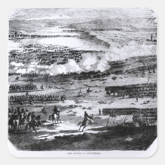 De slag om Austerlitz, 2 december 1805 Vierkante Sticker (Voorkant)