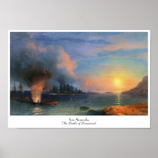 De slag om Bomarsund Ivan Aivazovsky Poster (Voorkant)
