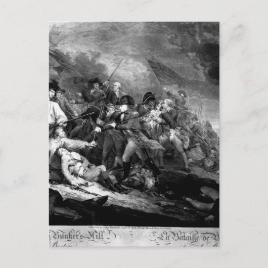 De slag om Bunkerheuvel, bij Boston_War Afbeelding Briefkaart (Voorkant)