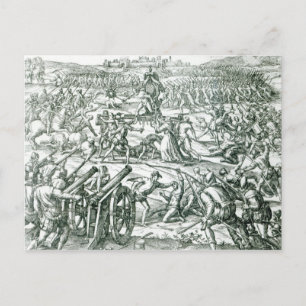 De slag om Cajamarca, 1532 Briefkaart