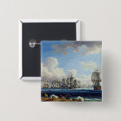 De slag om Chesma op 5 juli 1770 Vierkante Button 5,1 Cm (Voorkant /achterkant)