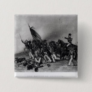 De slag om Chippewa Vierkante Button 5,1 Cm