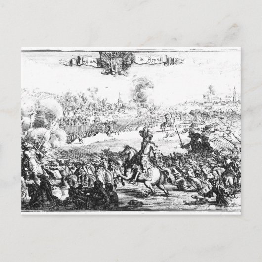 De slag om de Boyne, 1 juli 1690 Briefkaart (Voorkant)