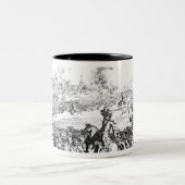 De slag om de Boyne, 1 juli 1690 Tweekleurige Koffiemok (Center)