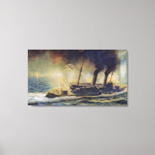 De slag om de Golf van Riga, augustus 1915, 1940 Canvas Afdruk