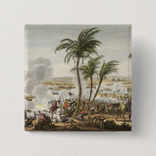 De slag om de Pyramiden, 3 Thermidor, jaar 6 (2) Vierkante Button 5,1 Cm