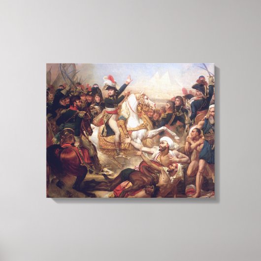 De slag om de Pyramides, 21 juli 1798 Canvas Afdruk (Voorkant)