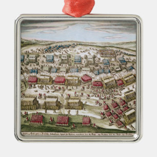 De slag om de witte berg op 8 november 1620 metalen ornament