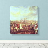De slag om Fontenoy, 11 mei 1745 Canvas Afdruk (Insitu (Houten vloer))