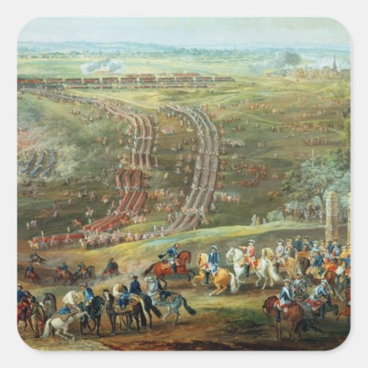 De slag om Fontenoy, 11 mei 1745 Vierkante Sticker (Voorkant)