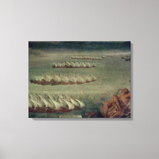 De slag om Lepanto, 7 oktober 1571 Canvas Afdruk (Voorkant)