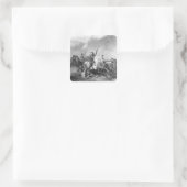 De slag om Marston Moor, 2 juli 1644 Vierkante Sticker (Tas)
