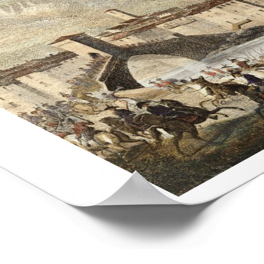 De slag om Millesimo, 25 Germinal, jaar 4 (Apri) Poster (Hoek)