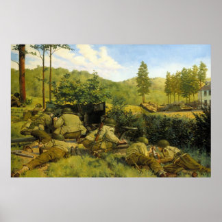 De slag om Mortain van Keith Rocco Print