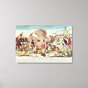 De slag om Ostrolenka Canvas Afdruk