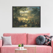 De slag om Poltava in 1709, 1717 Canvas Afdruk (Insitu (Woonkamer))
