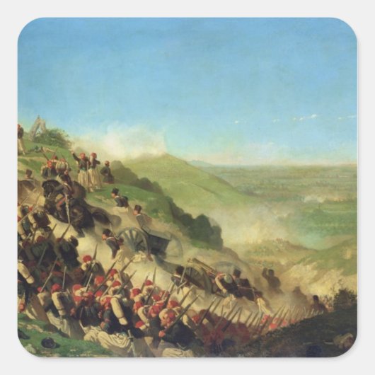 De slag om Solferino, 24 juni 1859 Vierkante Sticker (Voorkant)