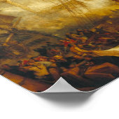 De slag om Trafalgar 1806 J. M. William Turner Poster (Hoek)