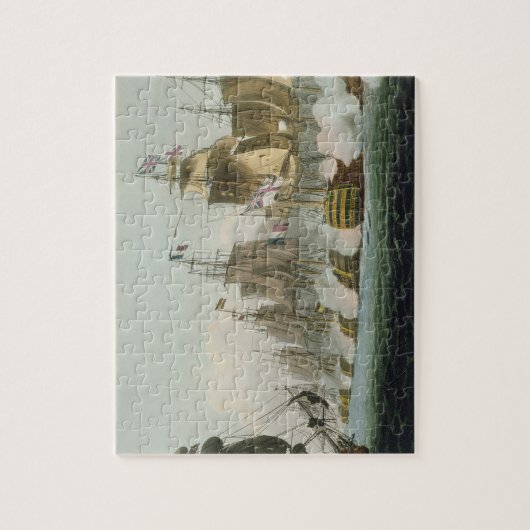 De slag om Trafalgar, 21 oktober 1805, Engrav Legpuzzel (Verticaal)