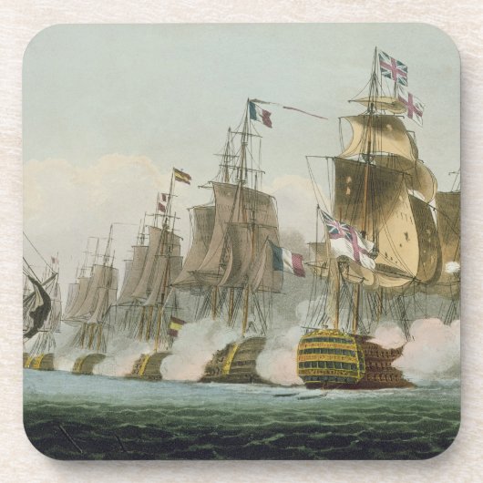 De slag om Trafalgar, 21 oktober 1805, Engrav Onderzetter (Voorkant)